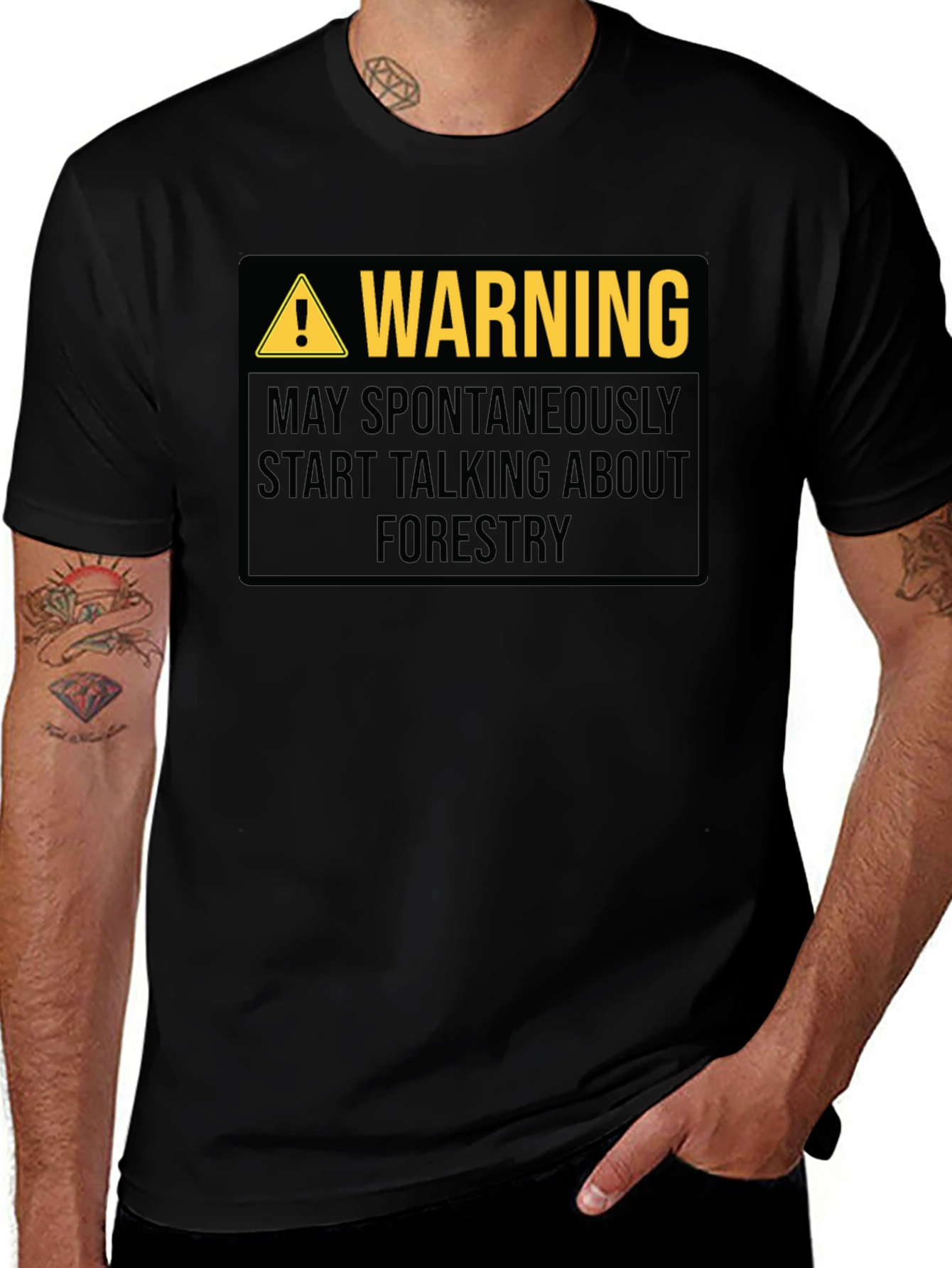 Warning May Spontaneously Talk About Forestry T-Shirt