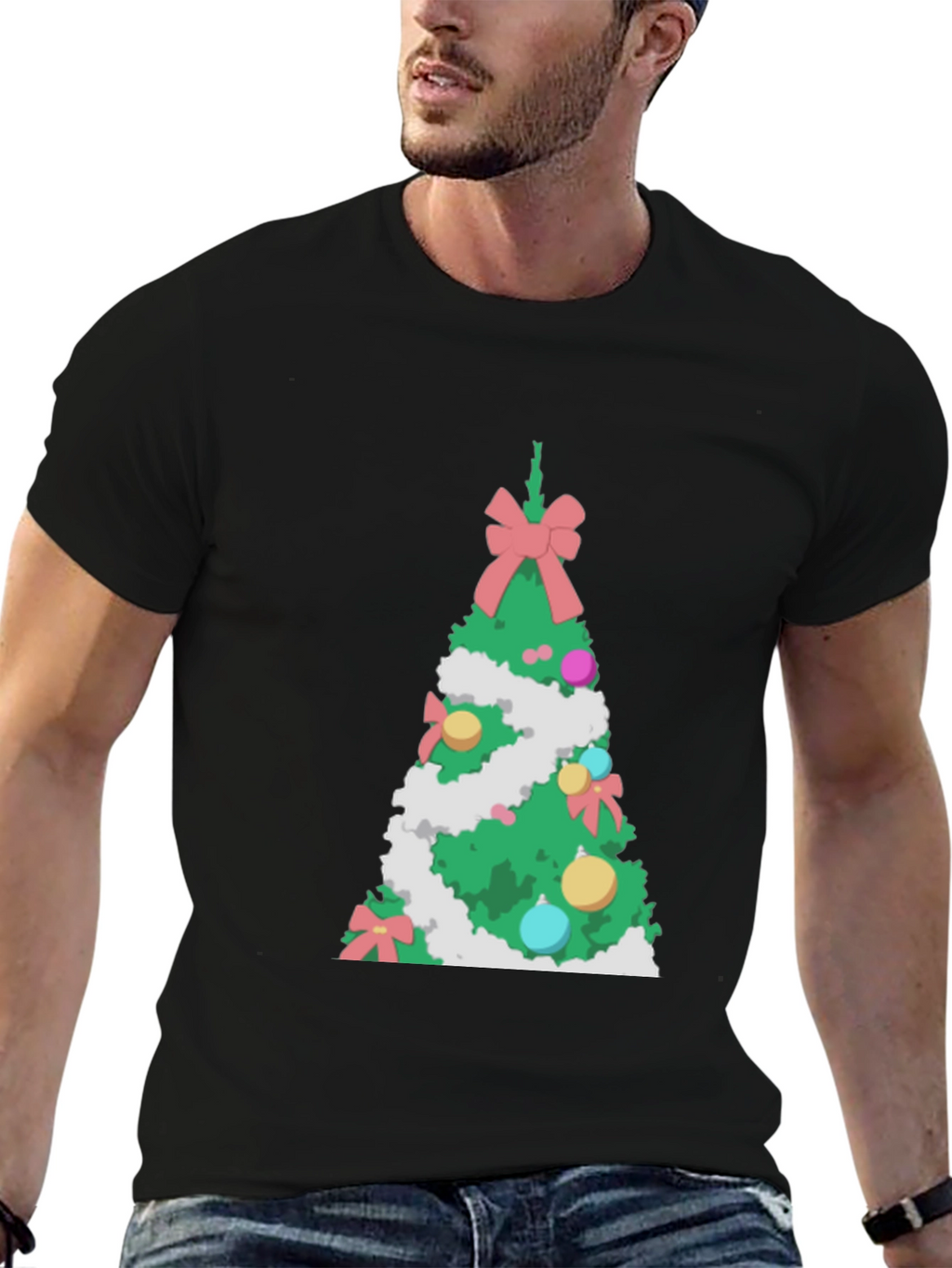 Festive Christmas Tree Graphic Tee - Holiday Spirit!