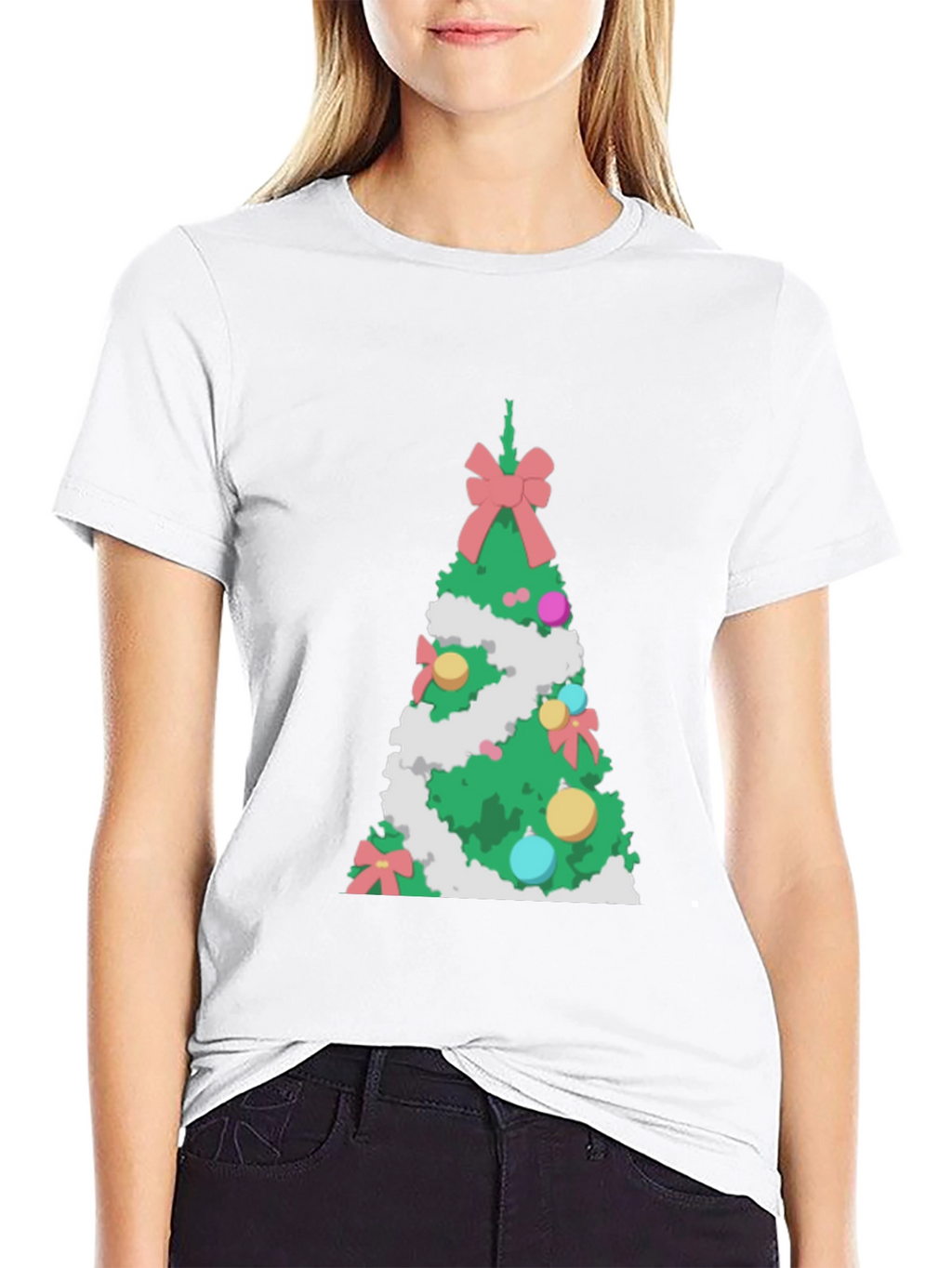 Festive Christmas Tree Graphic Tee - Holiday Spirit!