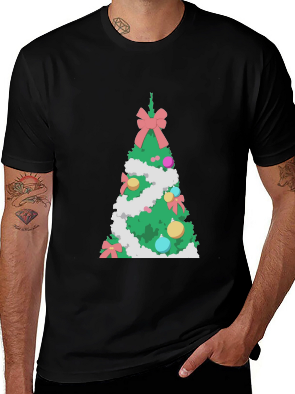 Festive Christmas Tree Graphic Tee - Holiday Spirit!