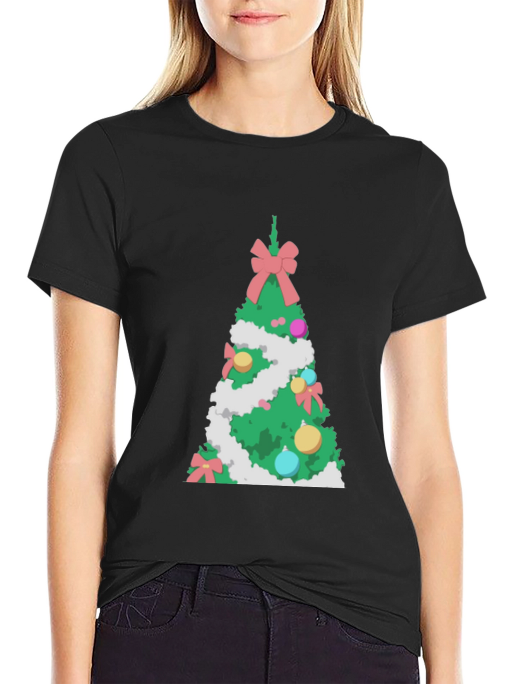 Festive Christmas Tree Graphic Tee - Holiday Spirit!