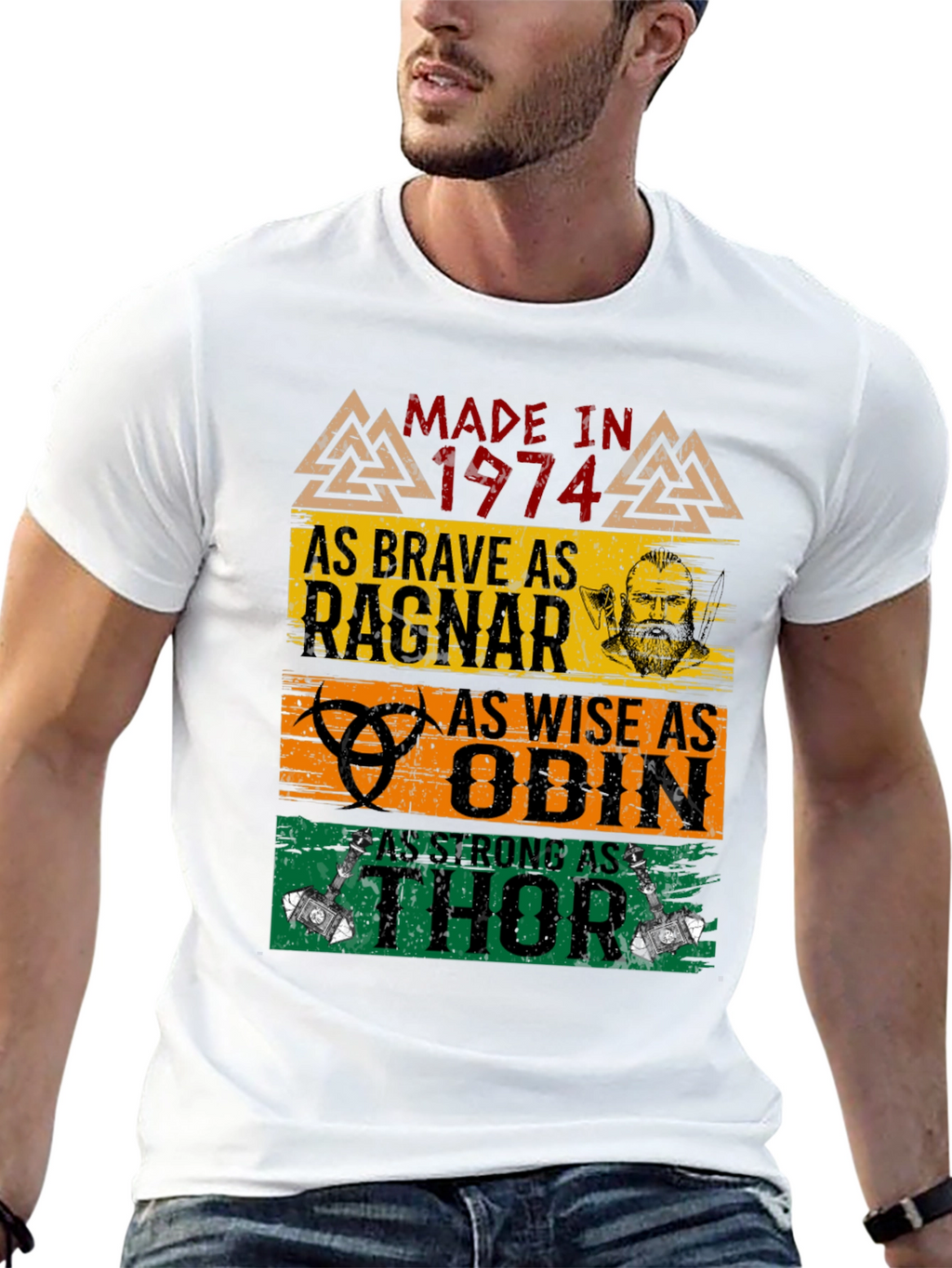Made In 1974 Viking T-Shirt Ragnar Odin Thor