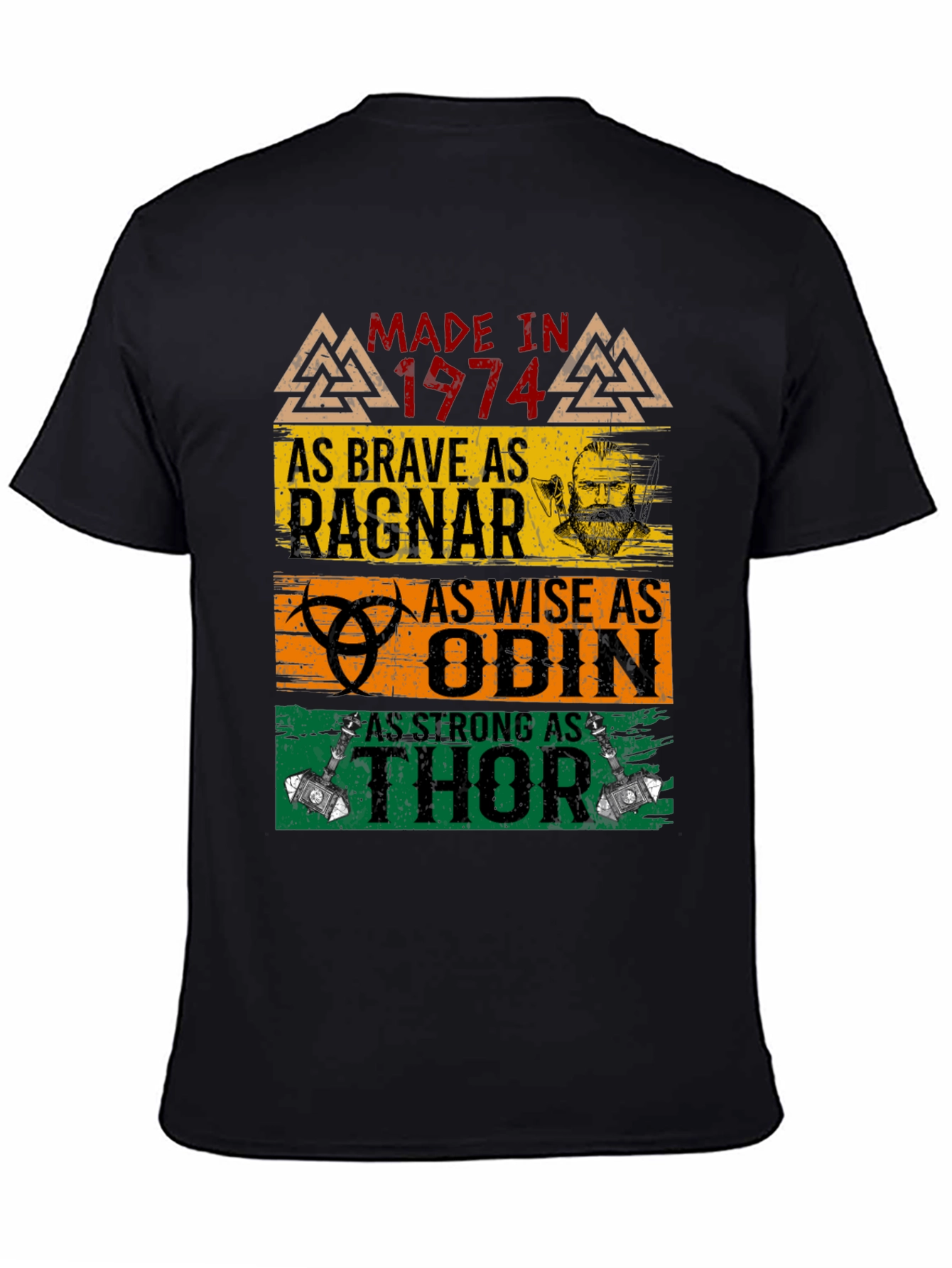 Made In 1974 Viking T-Shirt Ragnar Odin Thor