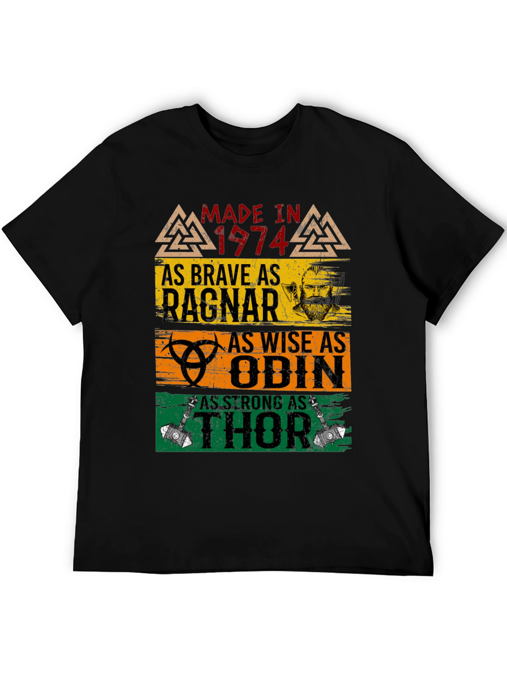 Made In 1974 Viking T-Shirt Ragnar Odin Thor