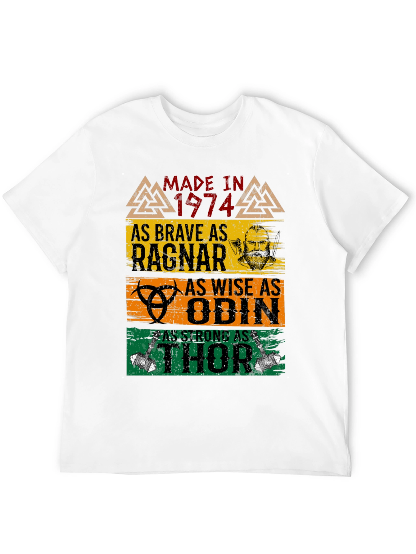 Made In 1974 Viking T-Shirt Ragnar Odin Thor