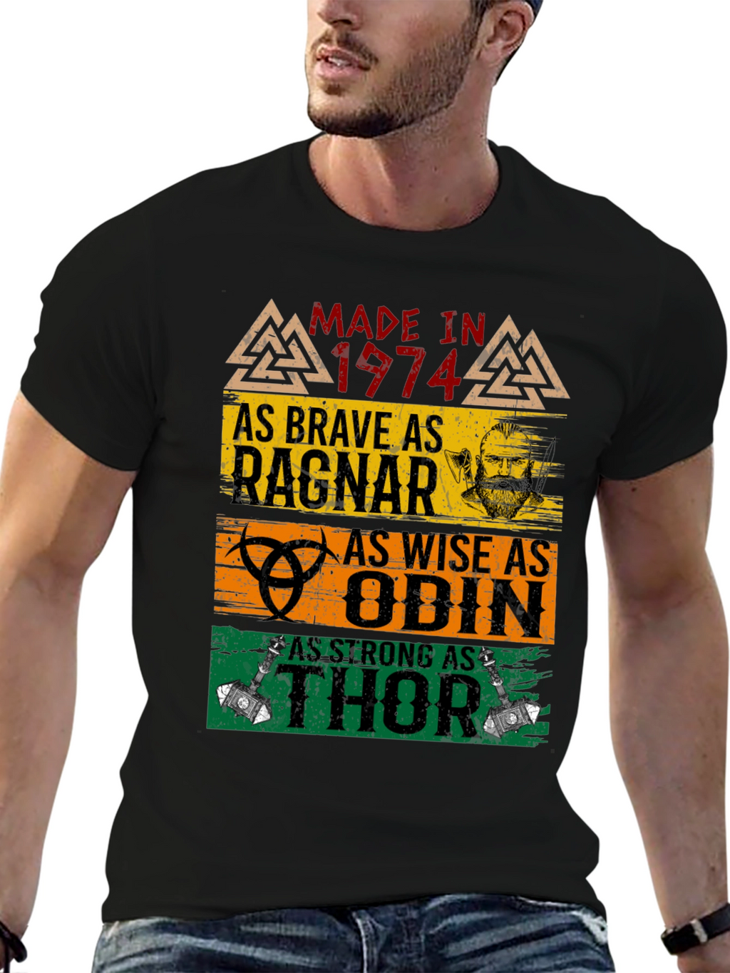 Made In 1974 Viking T-Shirt Ragnar Odin Thor