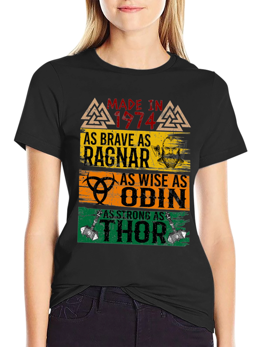 Made In 1974 Viking T-Shirt Ragnar Odin Thor