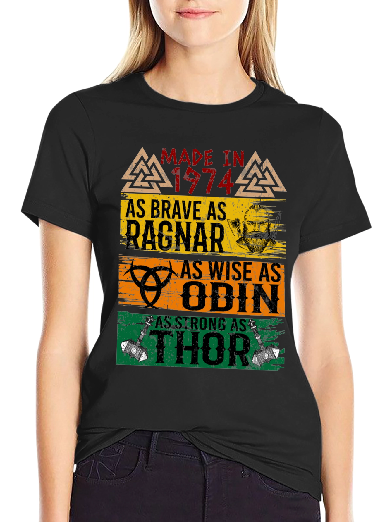 Made In 1974 Viking T-Shirt Ragnar Odin Thor