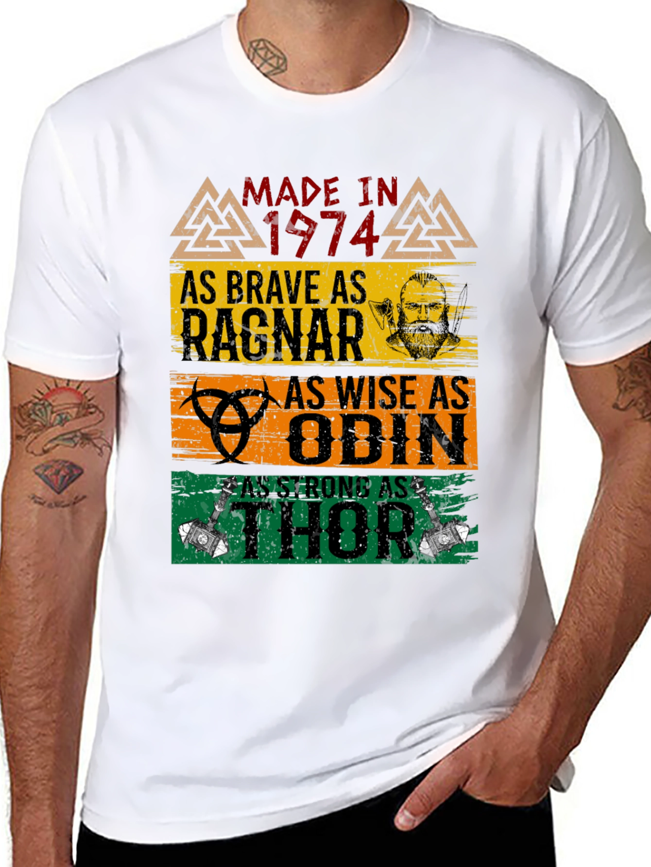 Made In 1974 Viking T-Shirt Ragnar Odin Thor