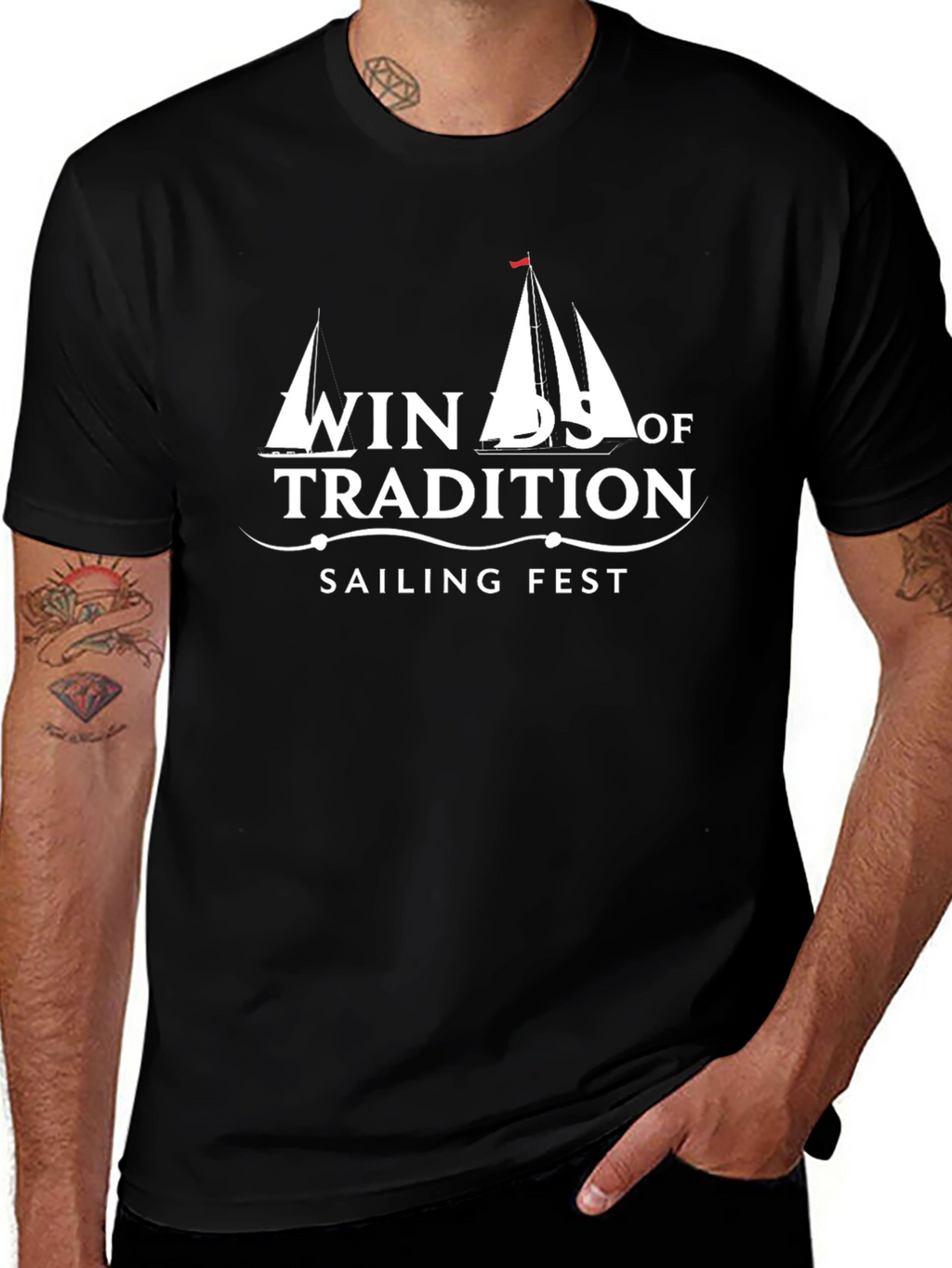 Winds of Tradition Sailing Fest Black T-Shirt