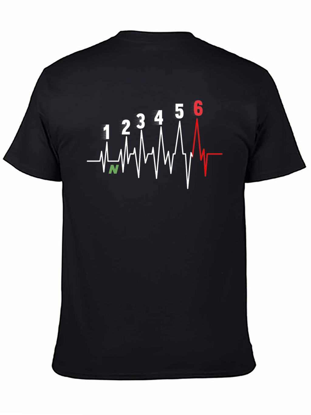 Motorcycle Gear Shift Heartbeat T-Shirt