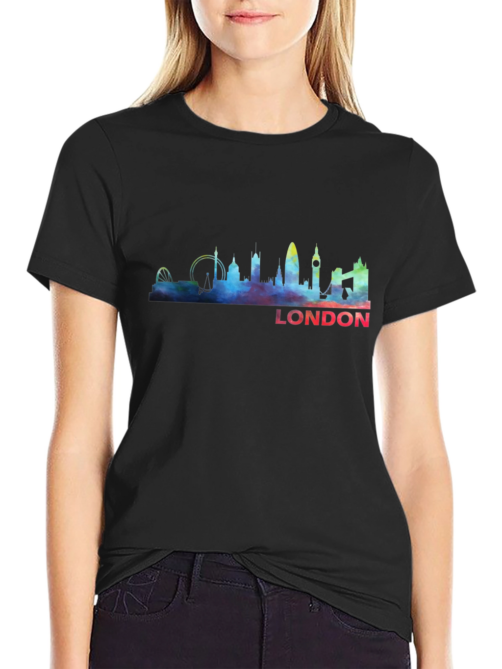 London Skyline Graphic Tee - Black