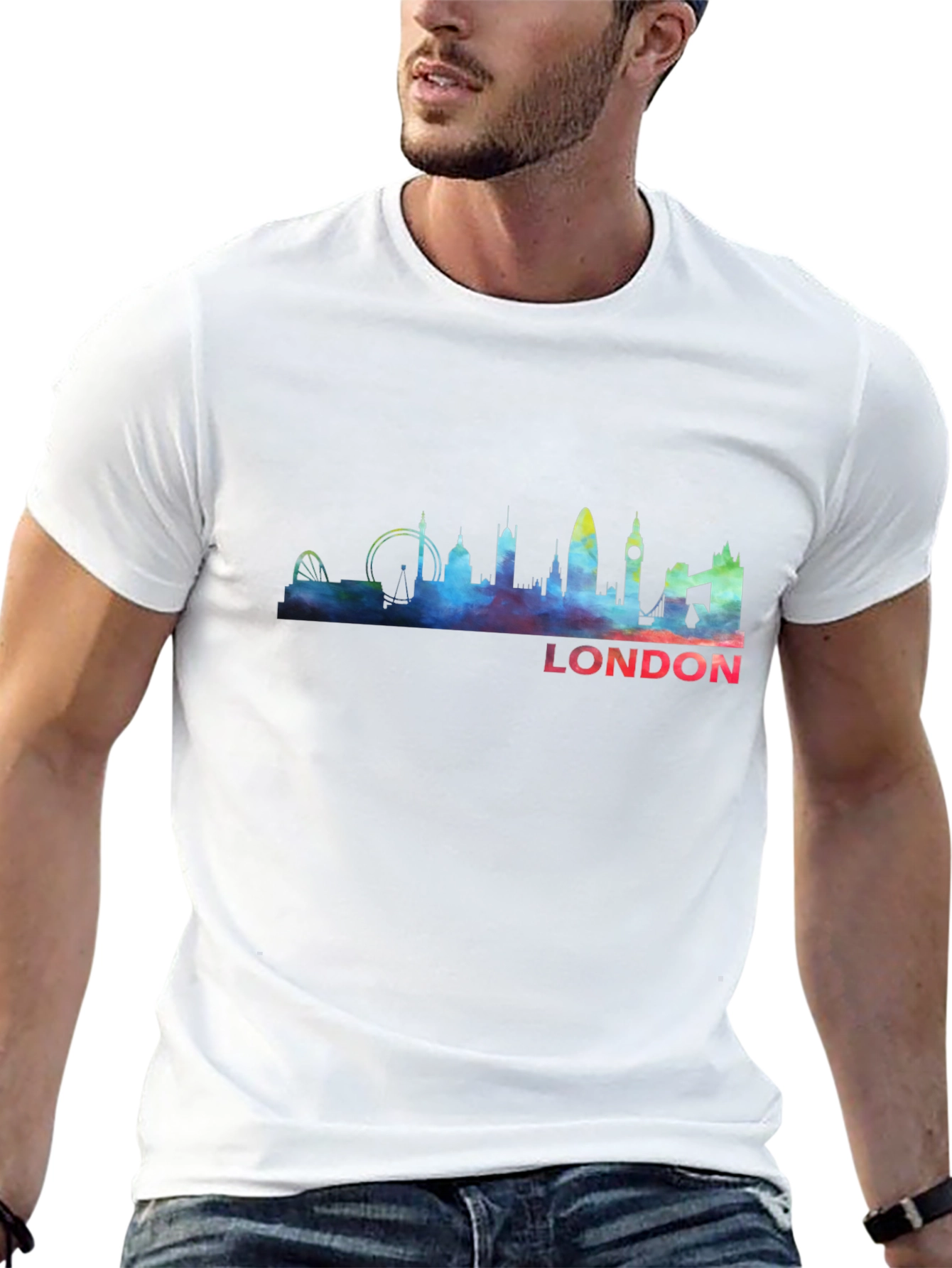 London Skyline Graphic Tee - Black