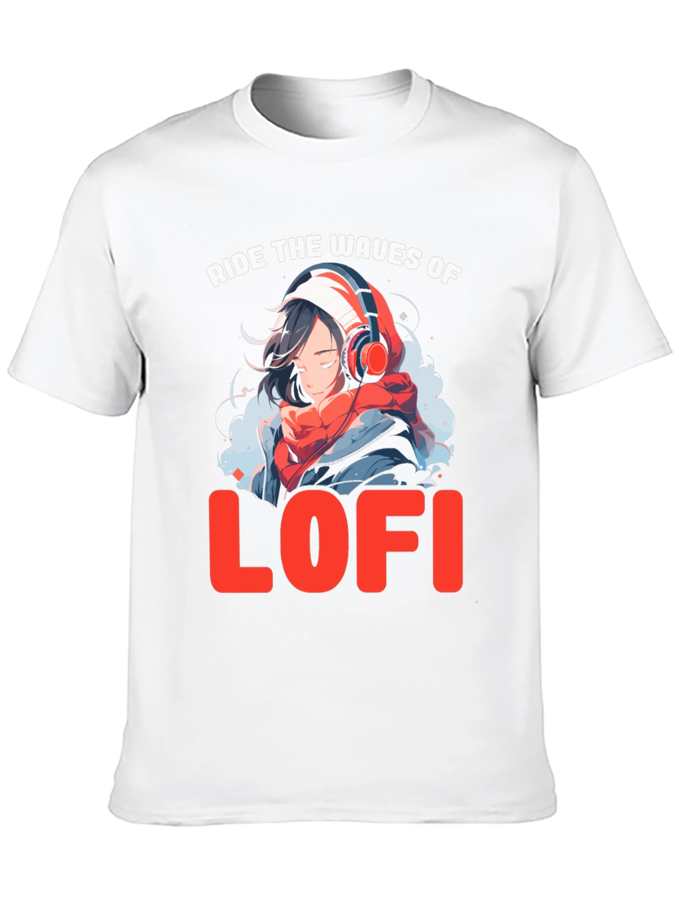Ride the Waves of LoFi Black T-Shirt
