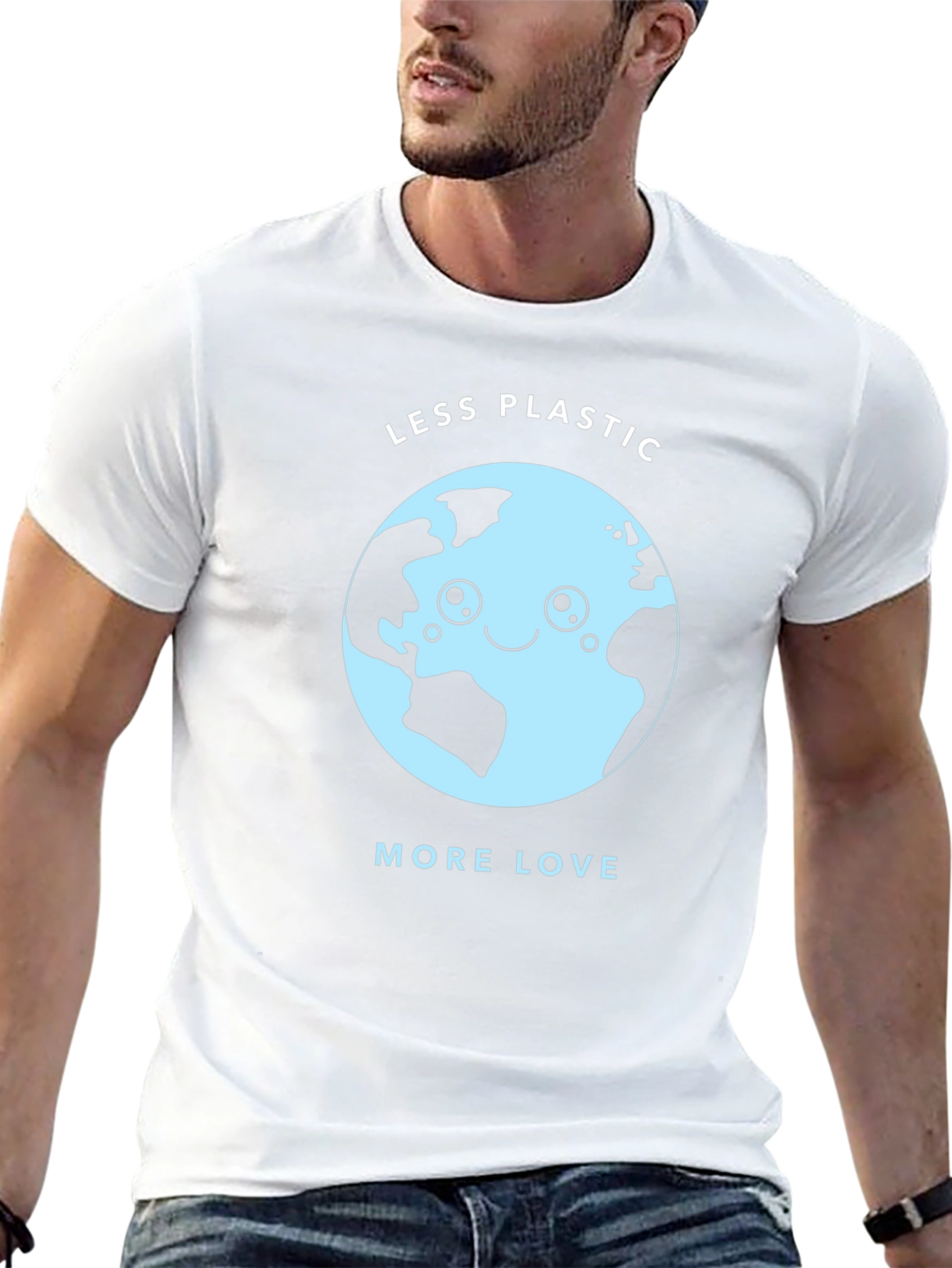 Eco-Friendly Less Plastic More Love Graphic Tee