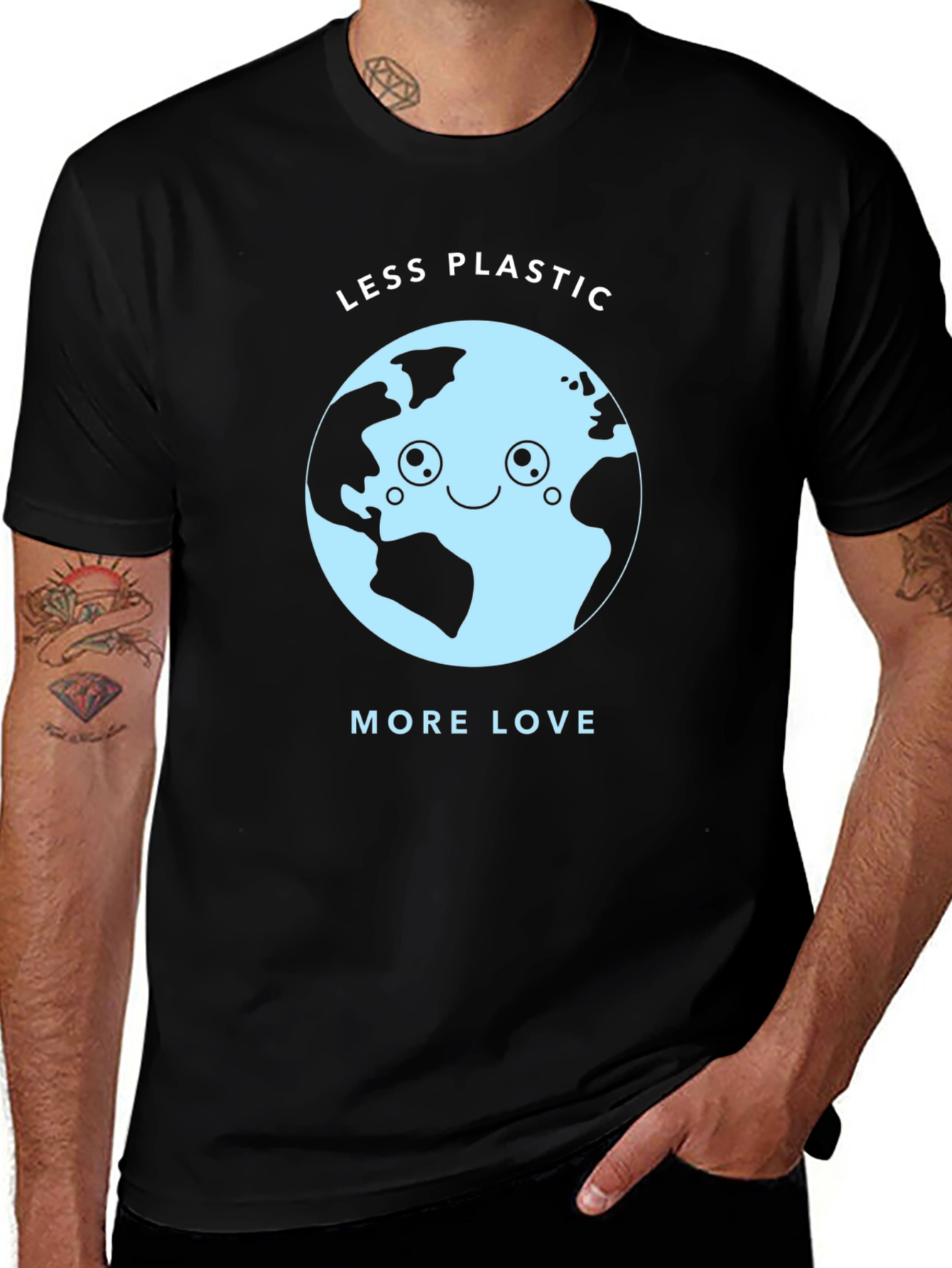 Eco-Friendly Less Plastic More Love Graphic Tee