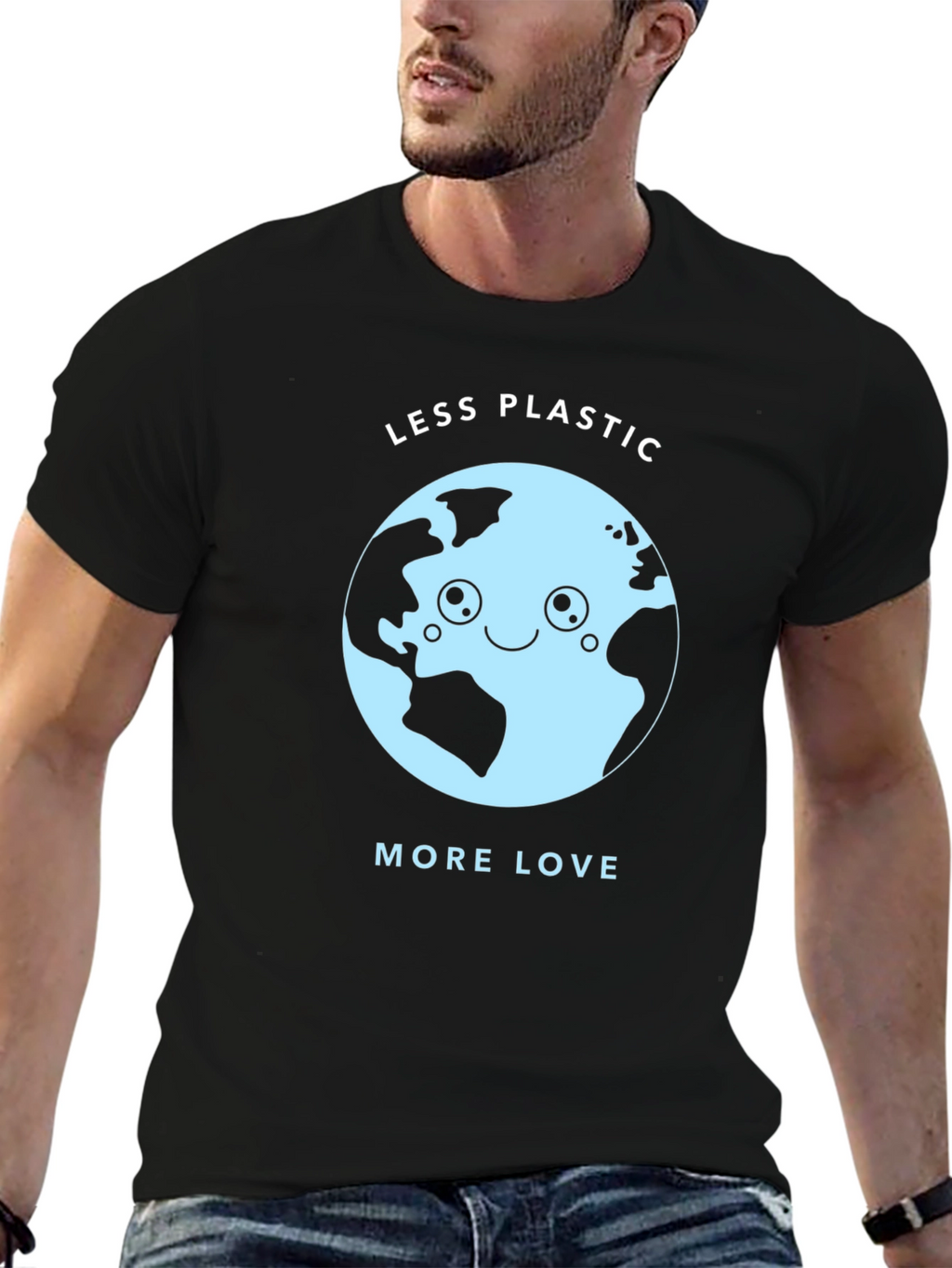 Eco-Friendly Less Plastic More Love Graphic Tee