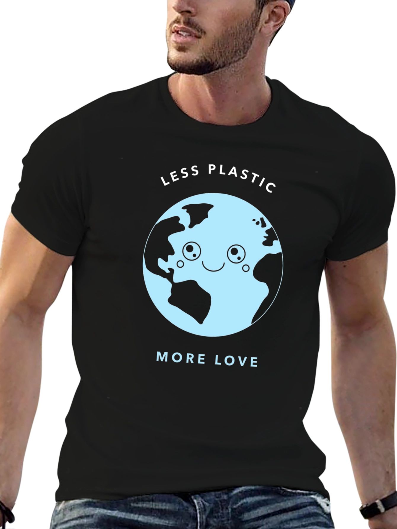 Eco-Friendly Less Plastic More Love Graphic Tee