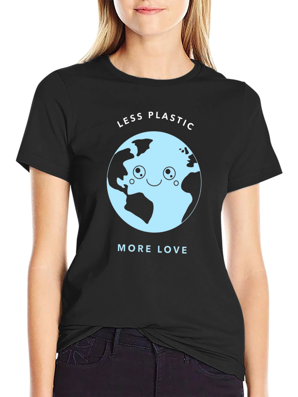 Eco-Friendly Less Plastic More Love Graphic Tee