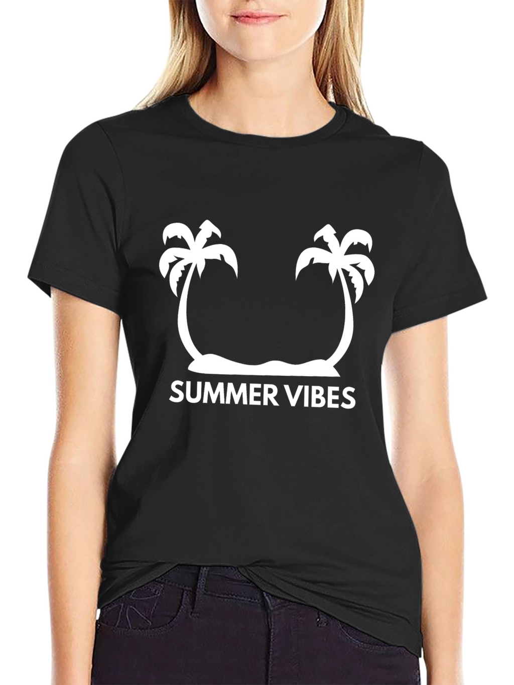 Summer Vibes Palm Tree Graphic Tee - Casual Style