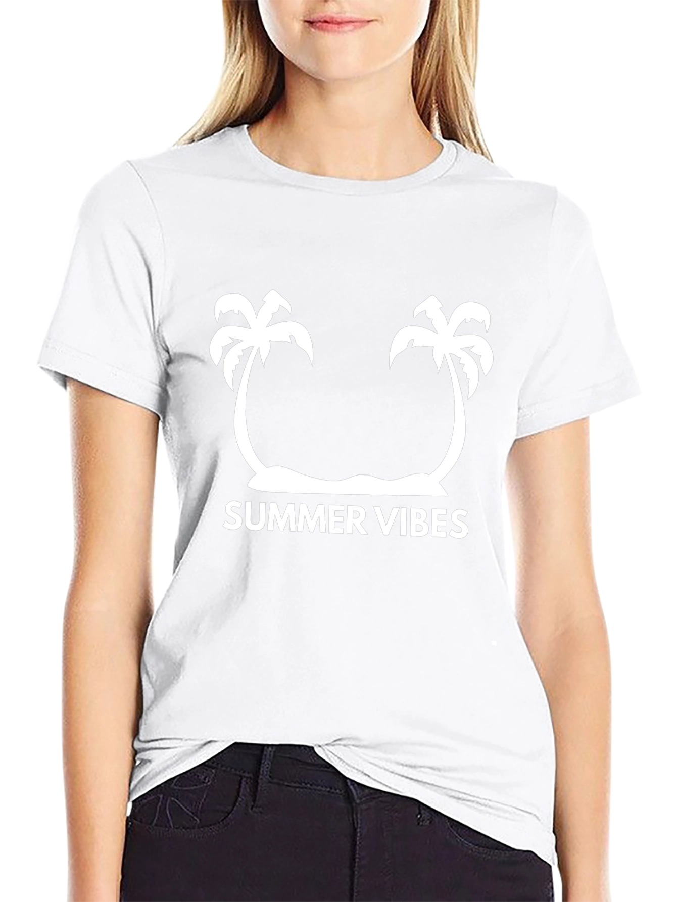 Summer Vibes Palm Tree Graphic Tee - Casual Style