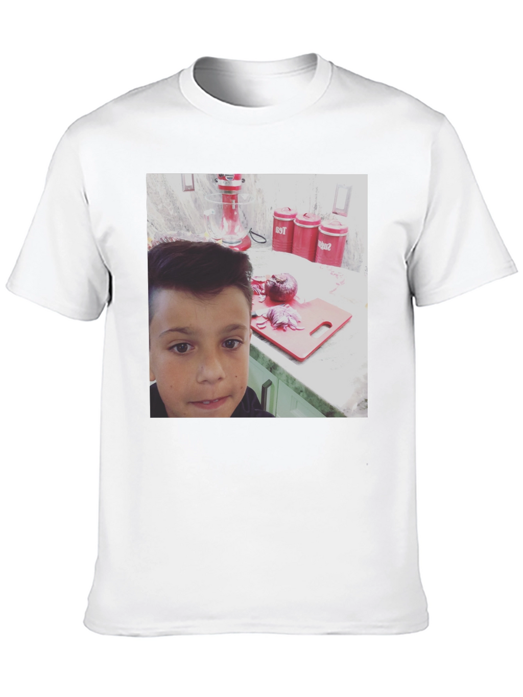 Graphic Tee - Boy with Kitchen Scene
