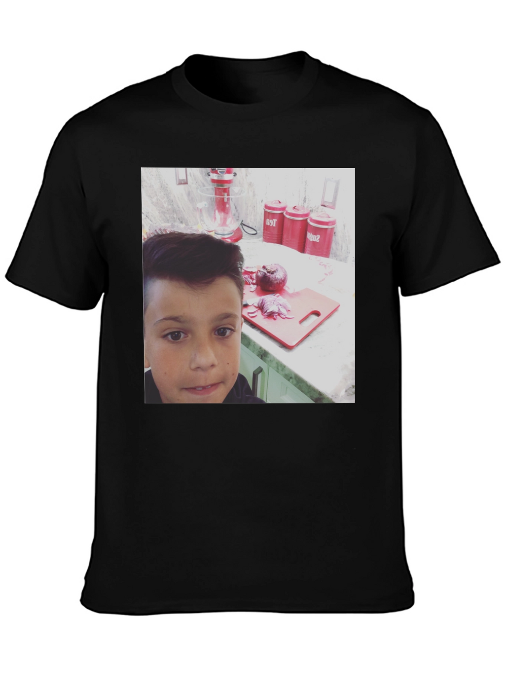 Graphic Tee - Boy with Kitchen Scene