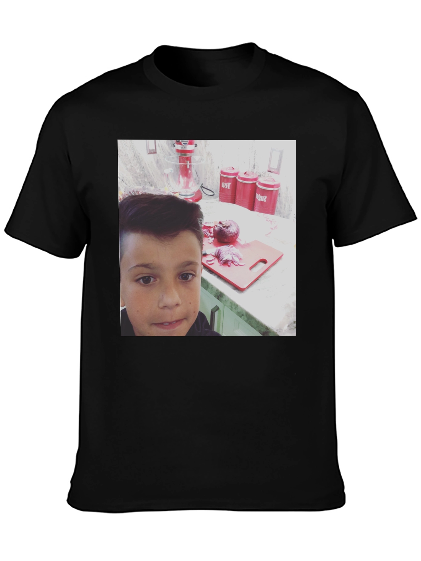 Graphic Tee - Boy with Kitchen Scene