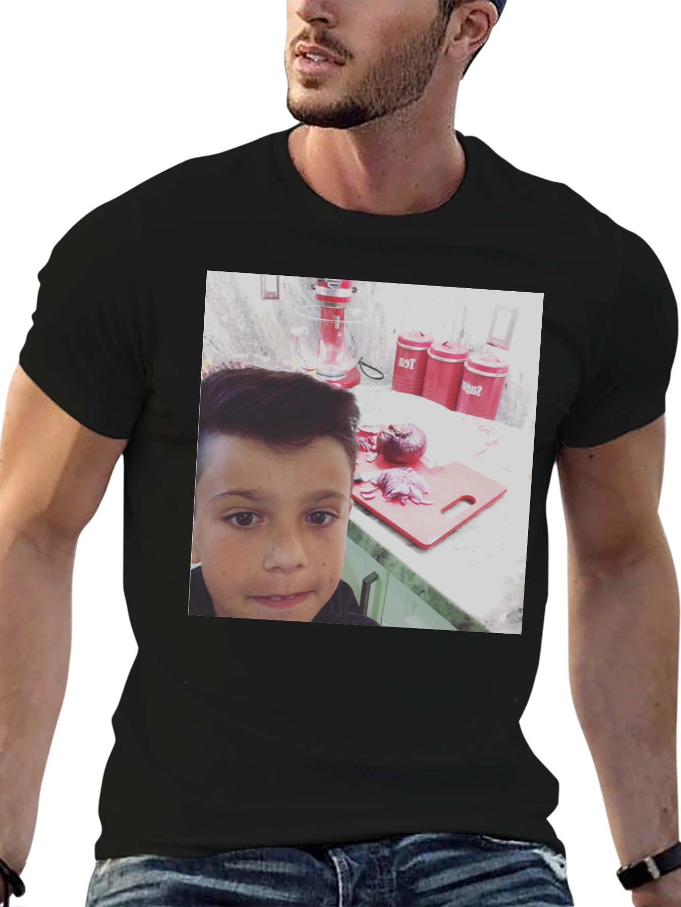 Graphic Tee - Boy with Kitchen Scene
