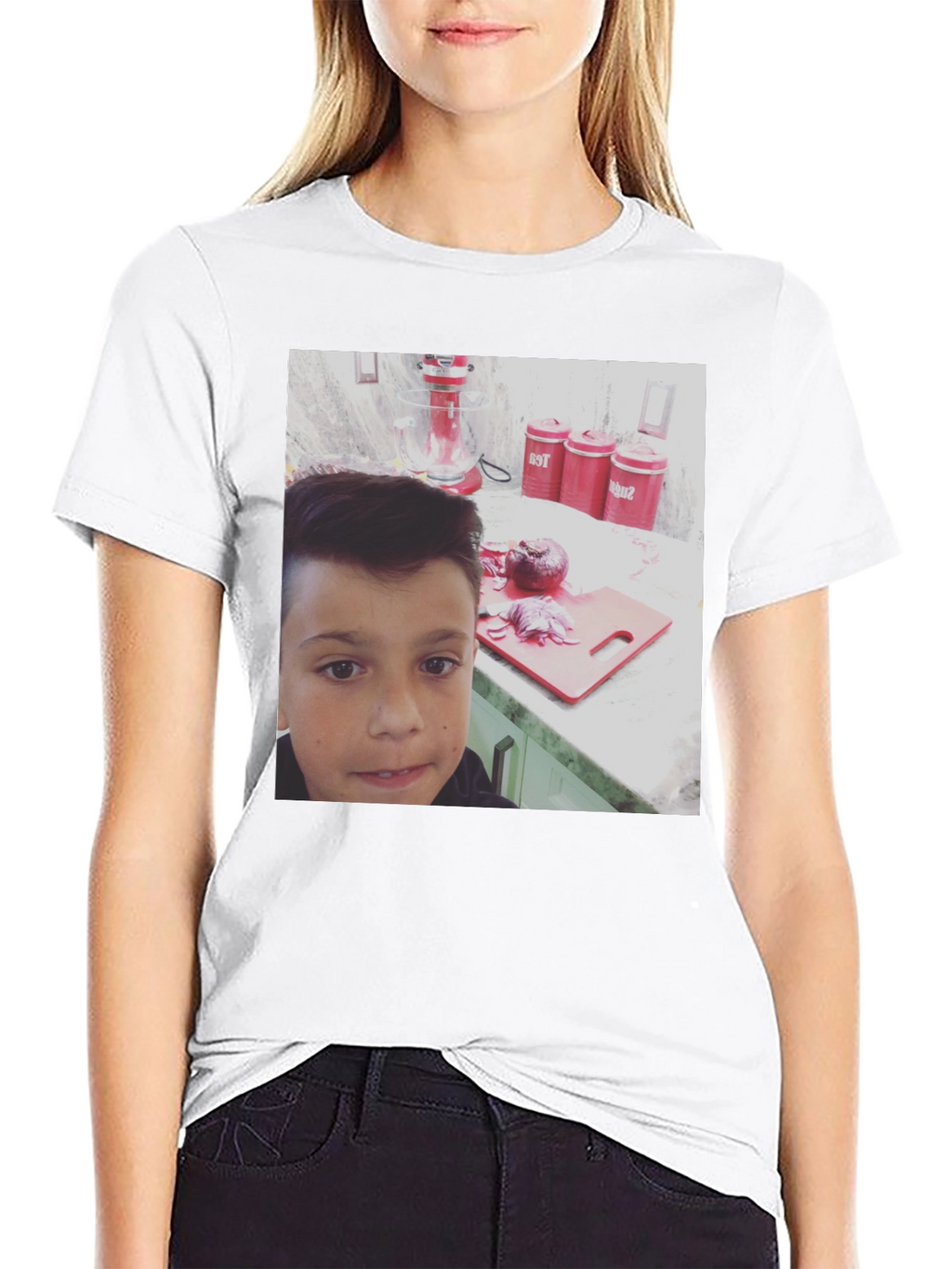 Graphic Tee - Boy with Kitchen Scene