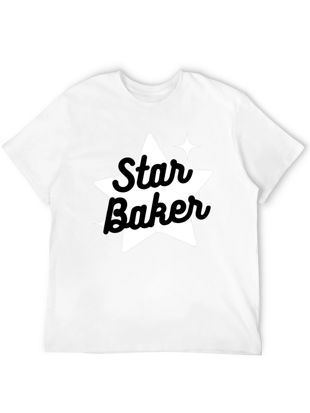 Star Baker Black Tee - Baking Enthusiast Apparel