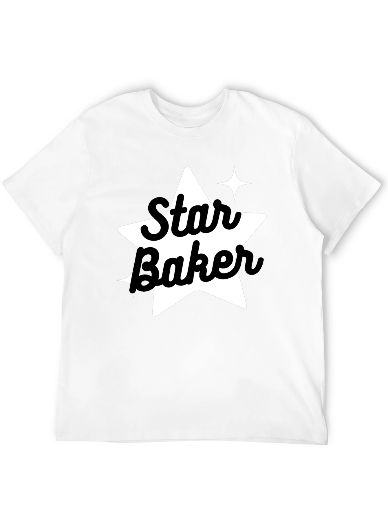 Star Baker Black Tee - Baking Enthusiast Apparel