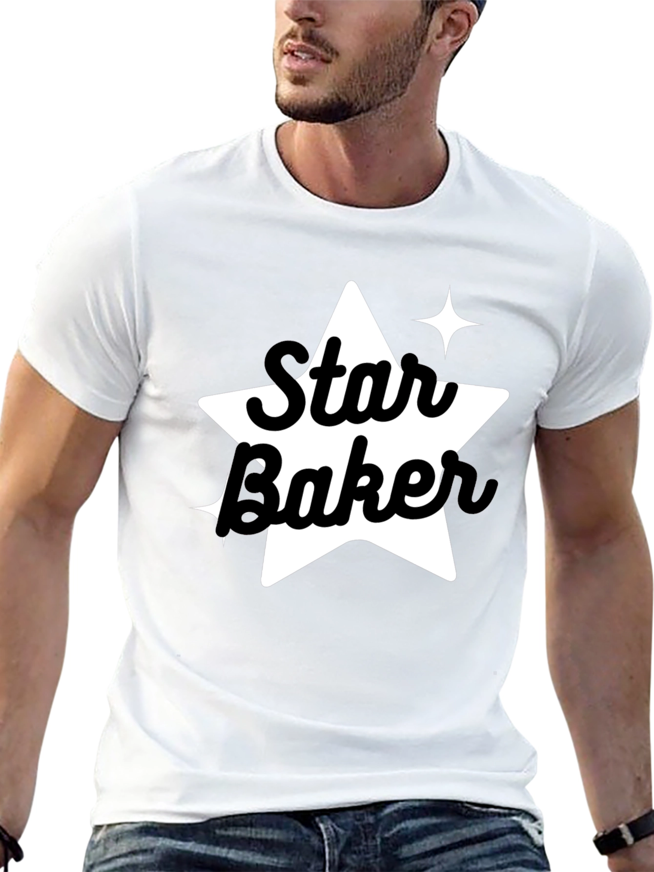 Star Baker Black Tee - Baking Enthusiast Apparel
