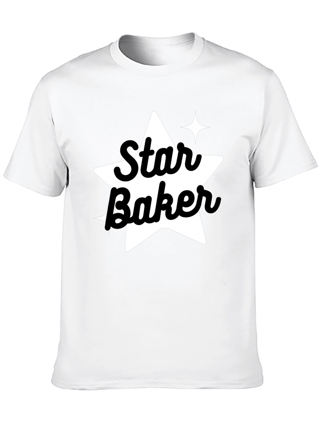 Star Baker Black Tee - Baking Enthusiast Apparel