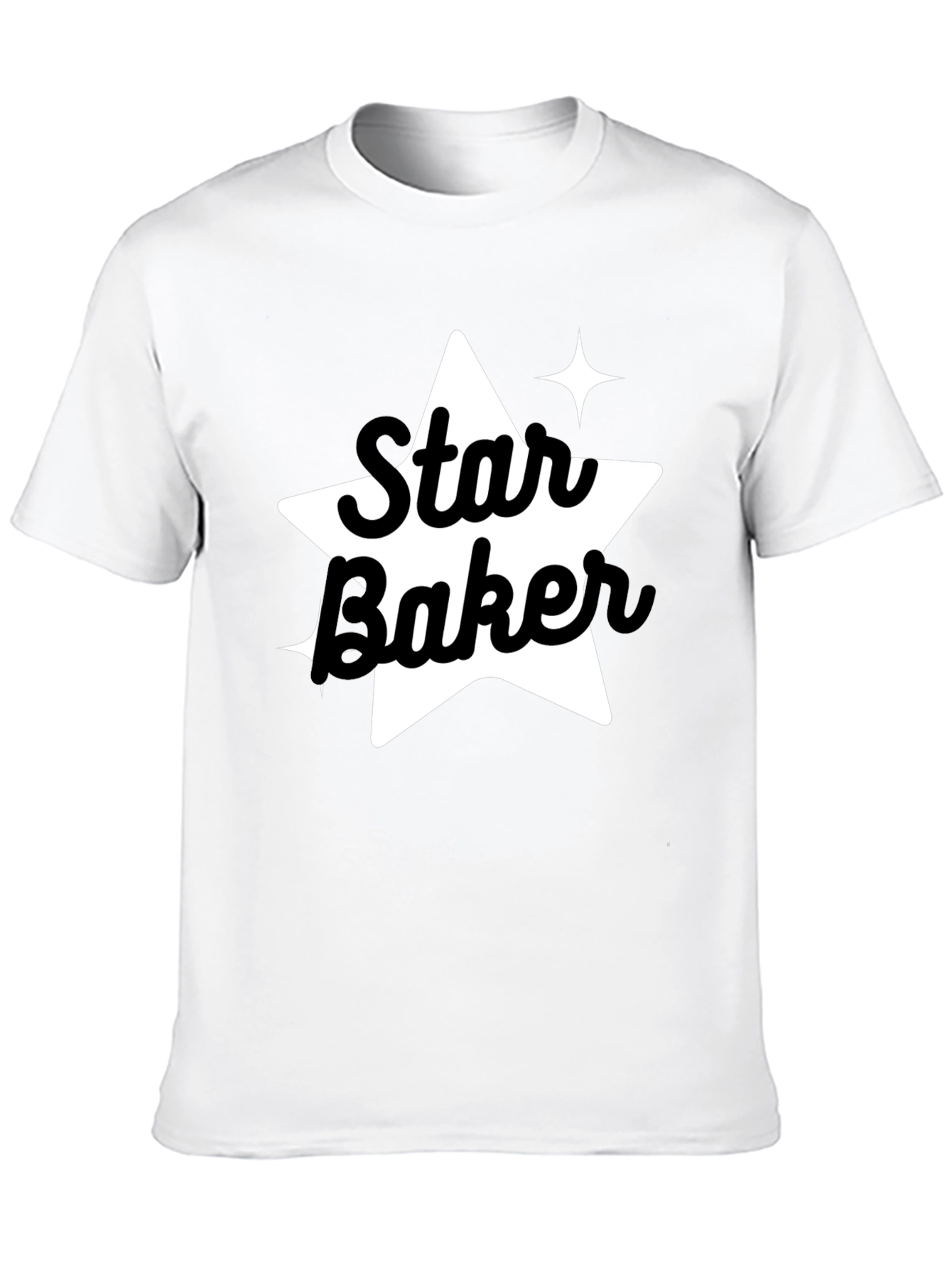 Star Baker Black Tee - Baking Enthusiast Apparel