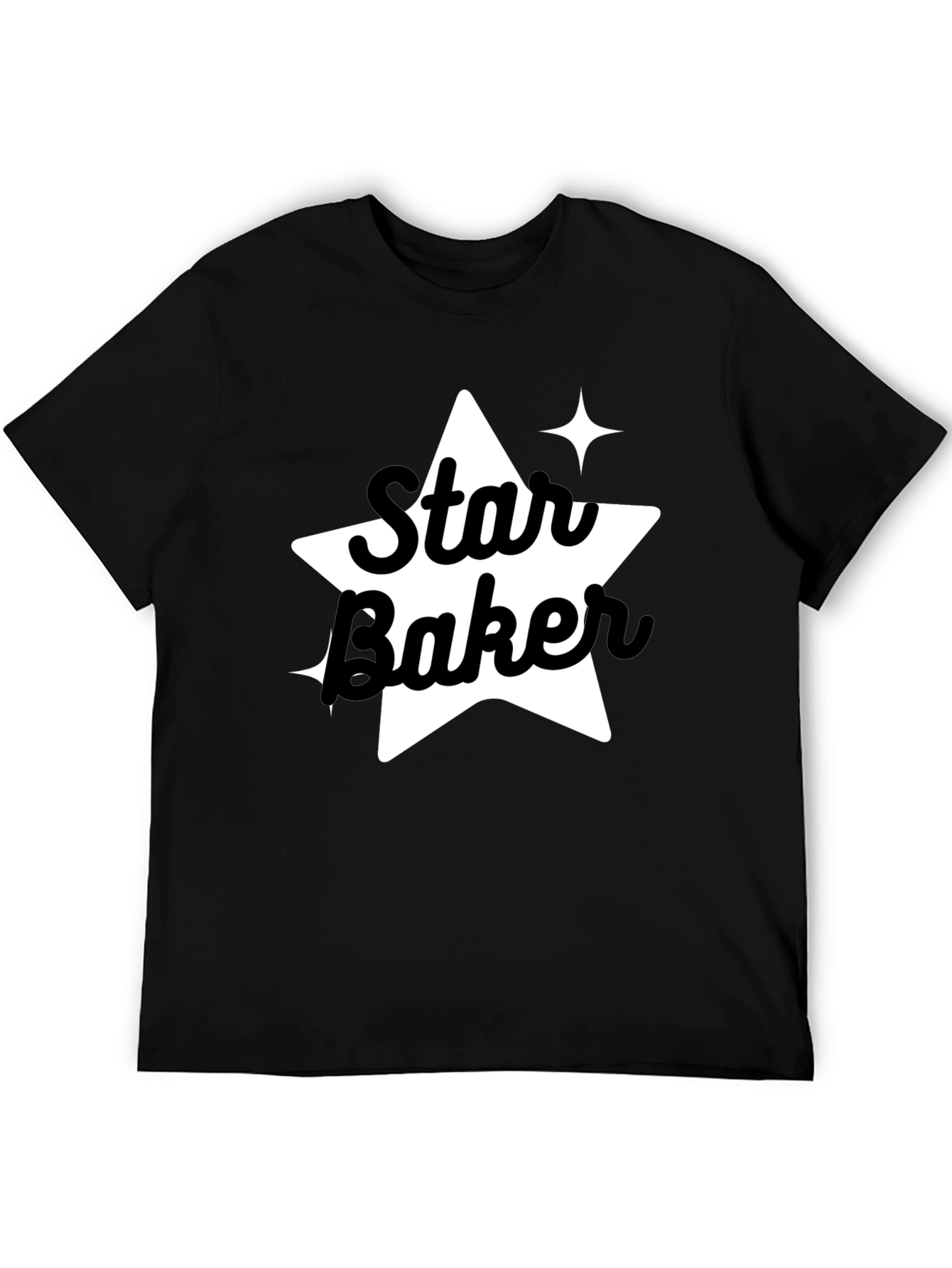 Star Baker Black Tee - Baking Enthusiast Apparel