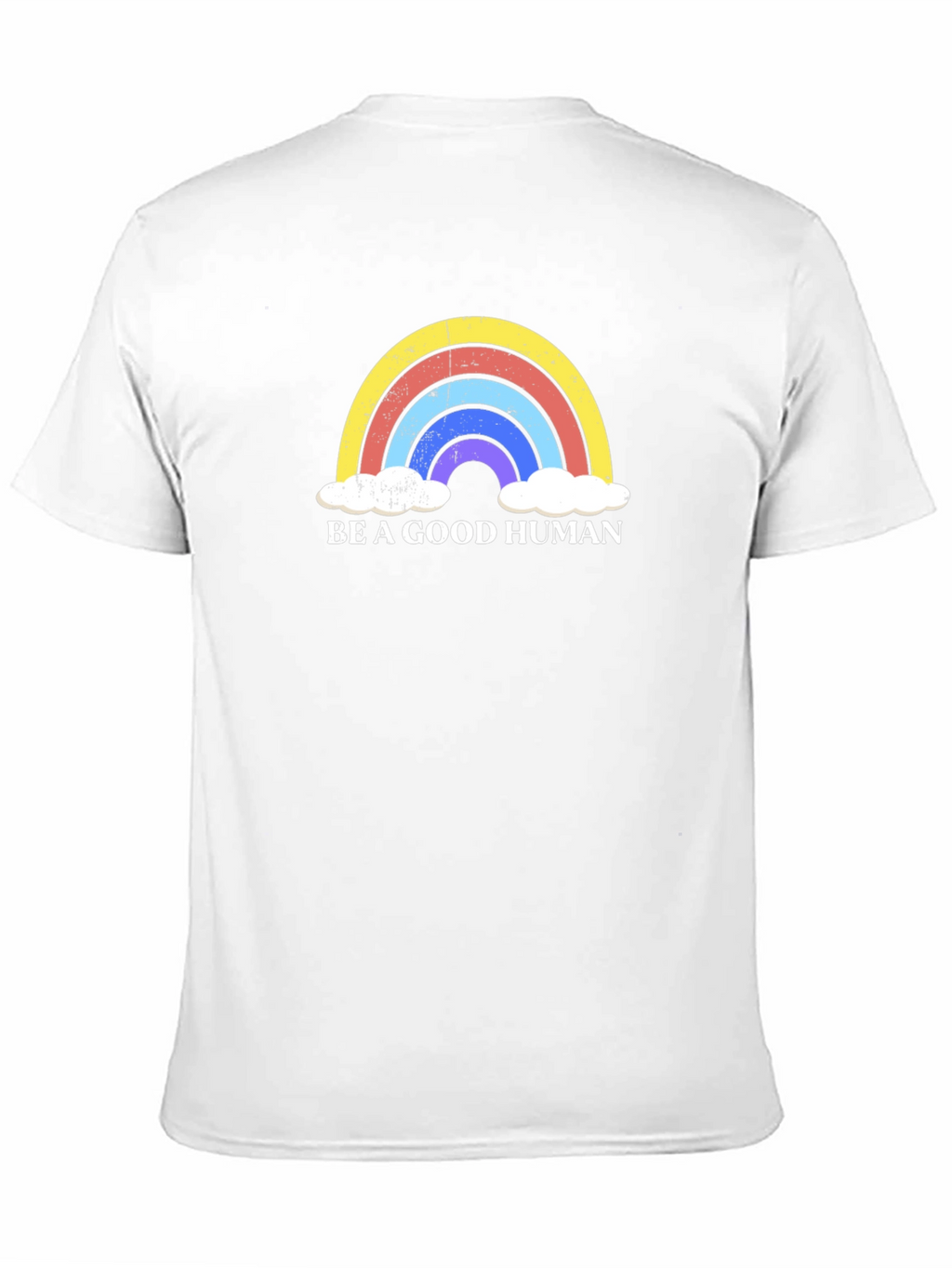 Be A Good Human Rainbow Graphic Tee - Black