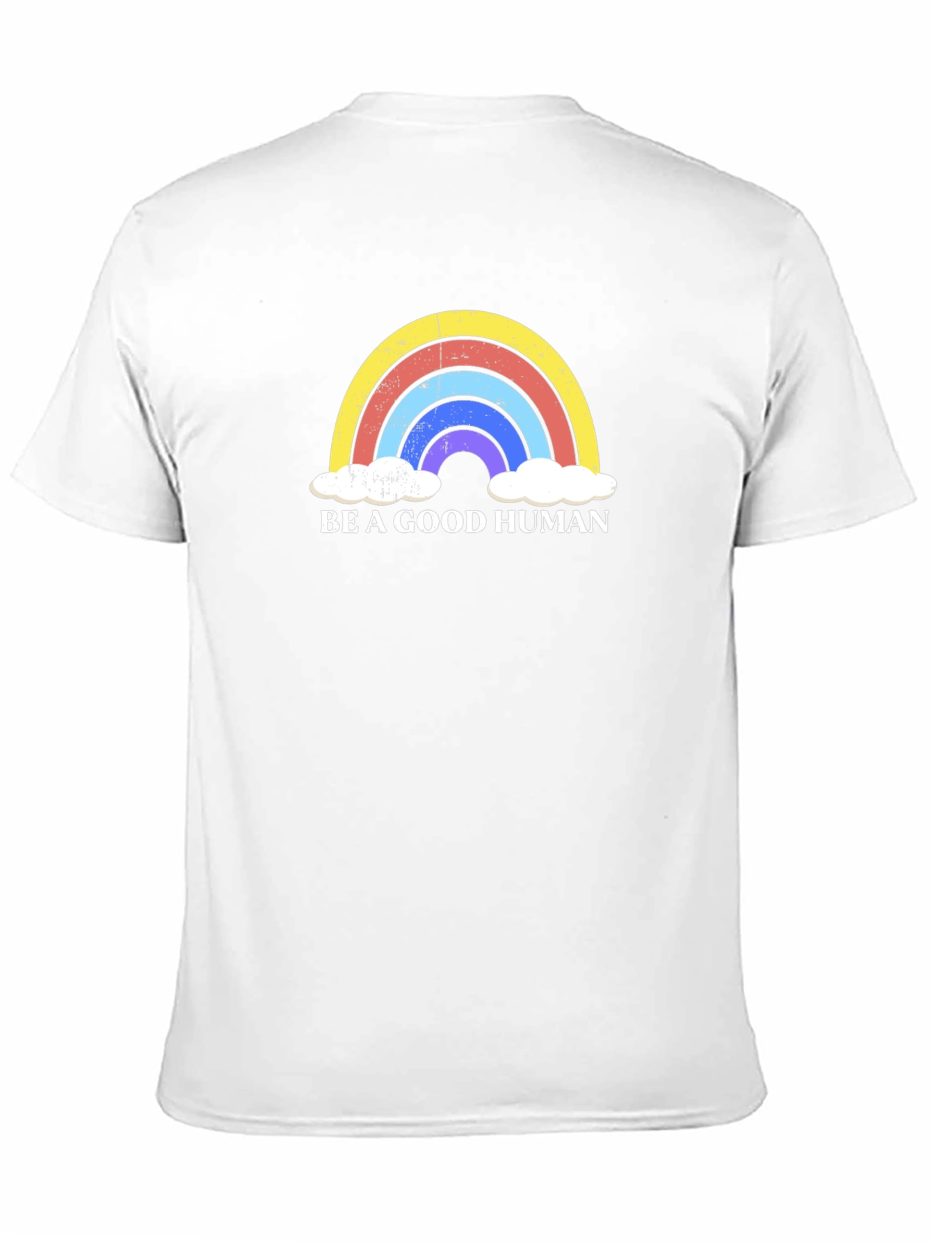 Be A Good Human Rainbow Graphic Tee - Black