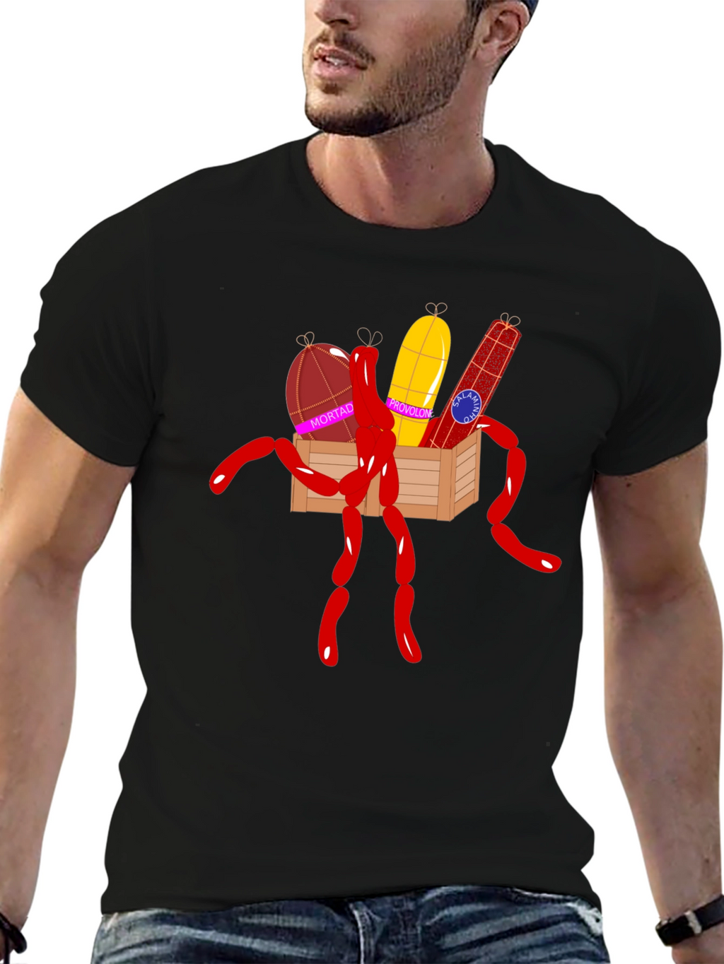 Humorous Sausage Graphic T-Shirt