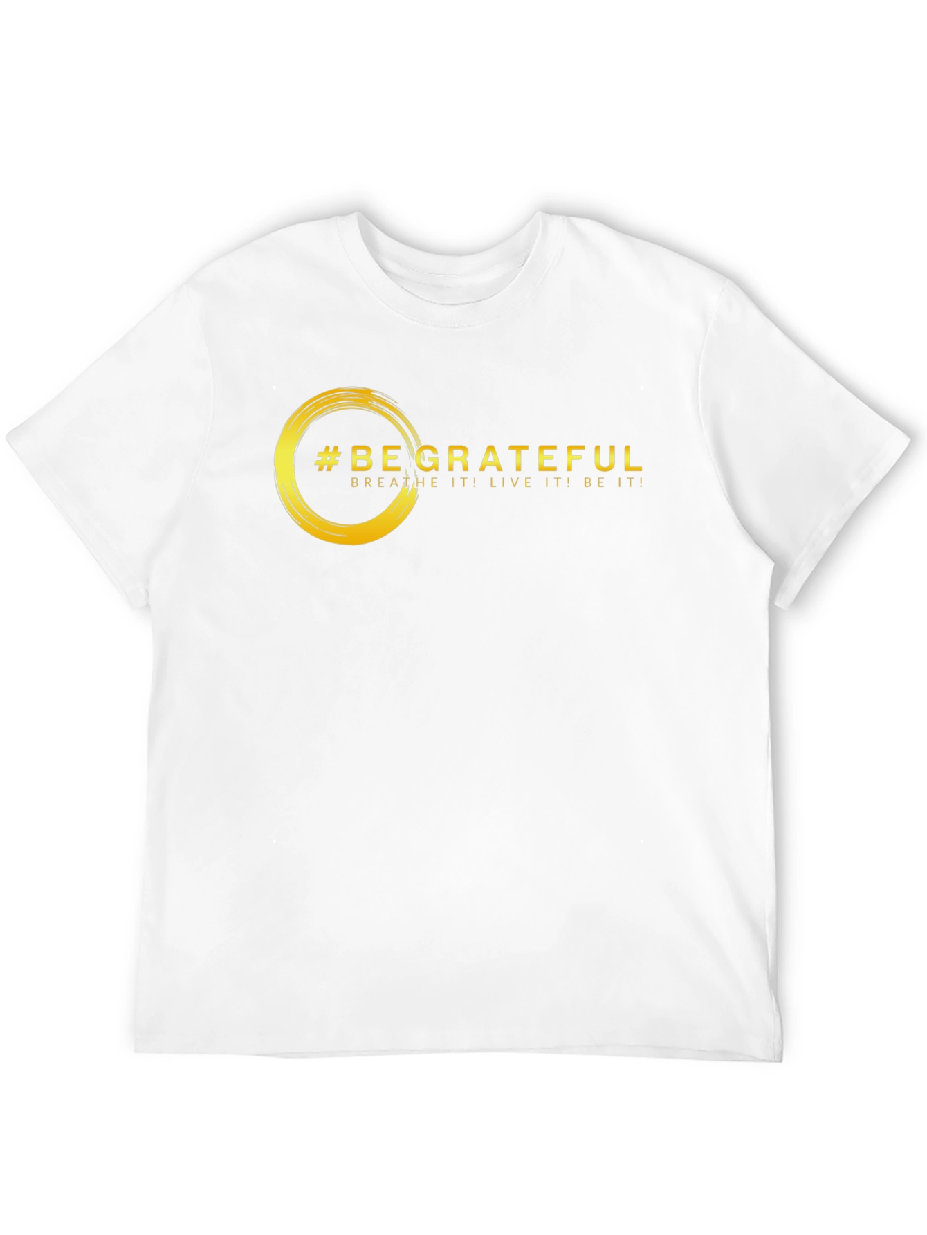 Be Grateful Graphic Tee - Motivational Black T-Shirt