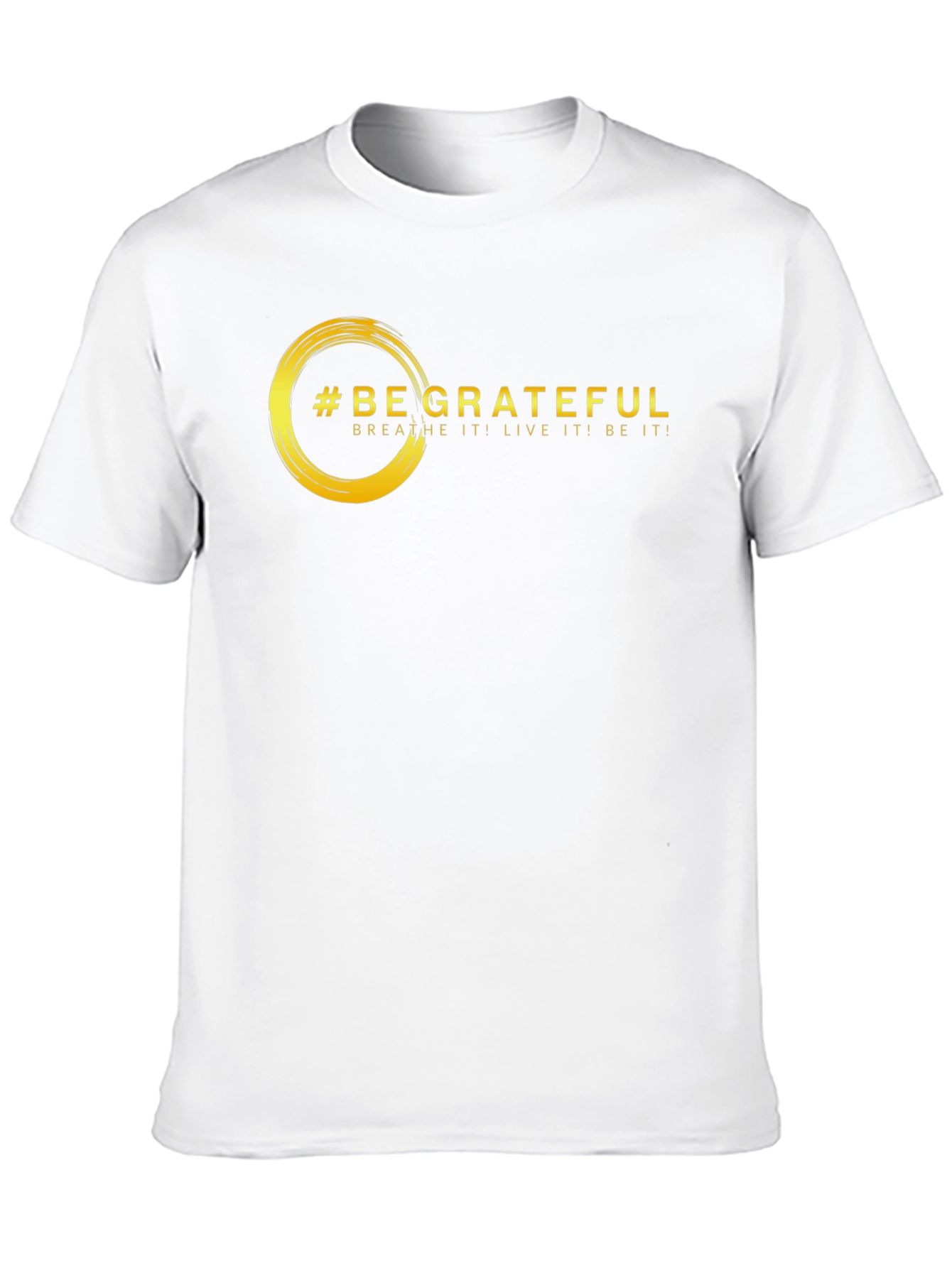 Be Grateful Graphic Tee - Motivational Black T-Shirt