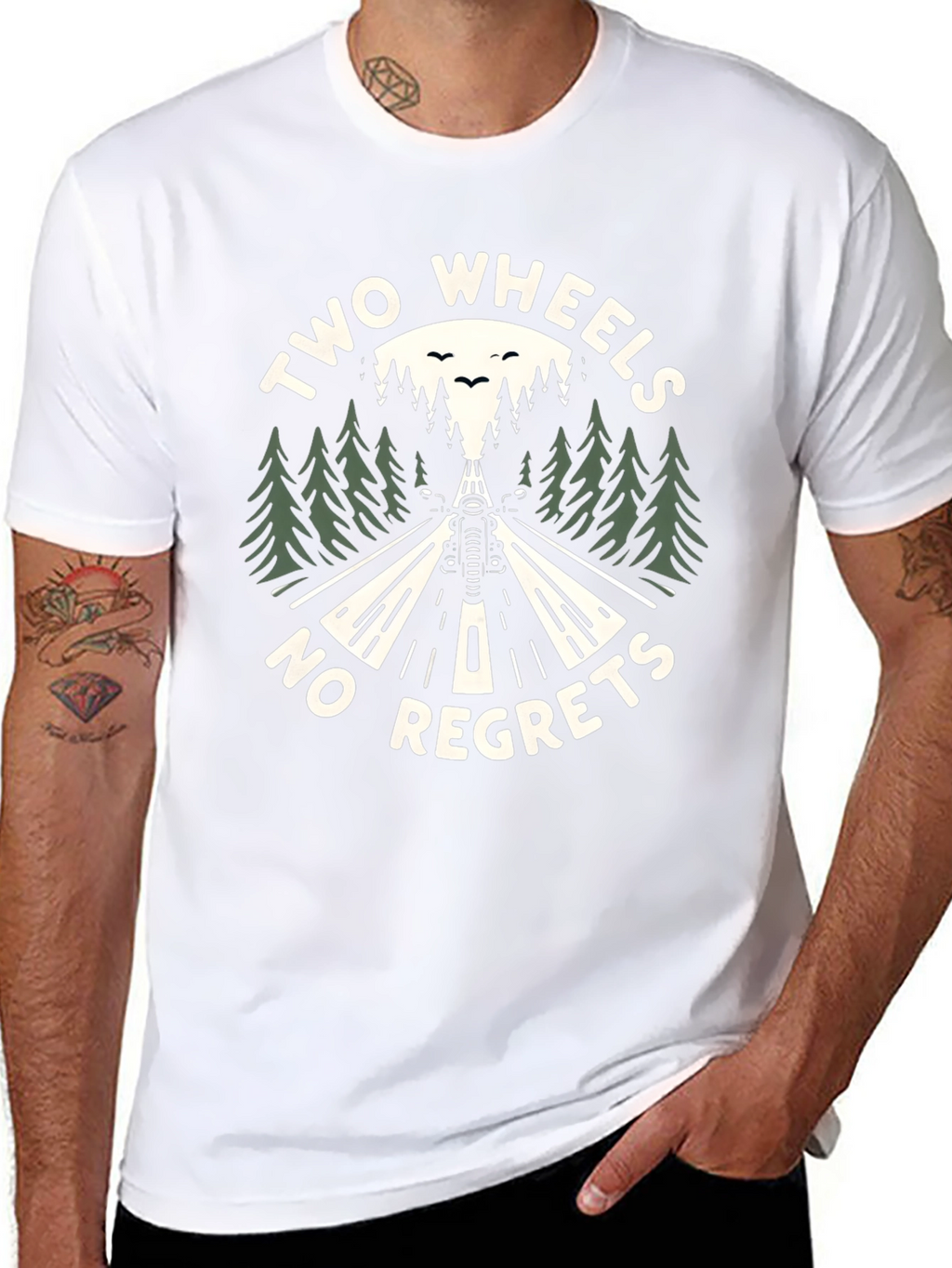 Two Wheels No Regrets Graphic T-Shirt