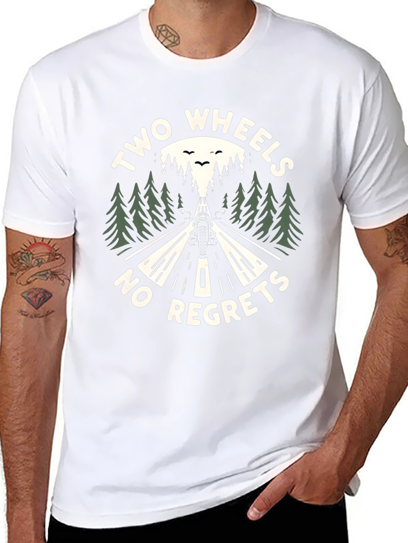 Two Wheels No Regrets Graphic T-Shirt