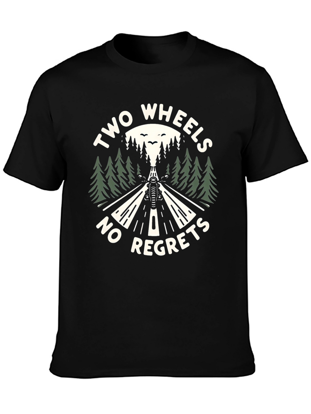 Two Wheels No Regrets Graphic T-Shirt