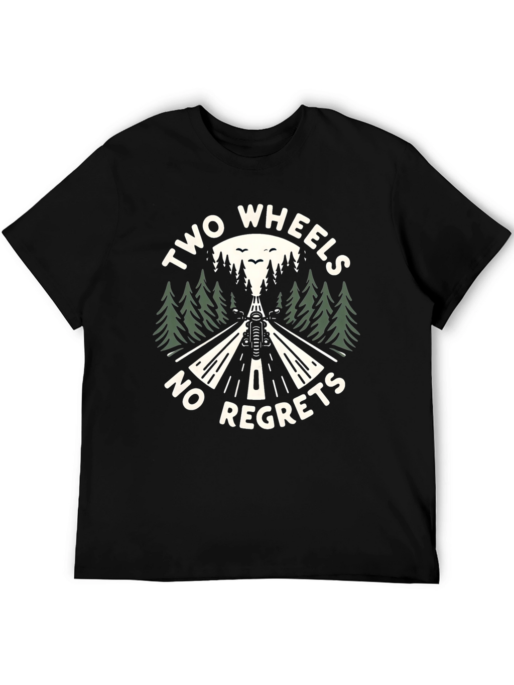 Two Wheels No Regrets Graphic T-Shirt