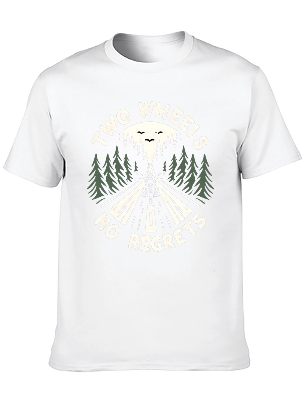 Two Wheels No Regrets Graphic T-Shirt