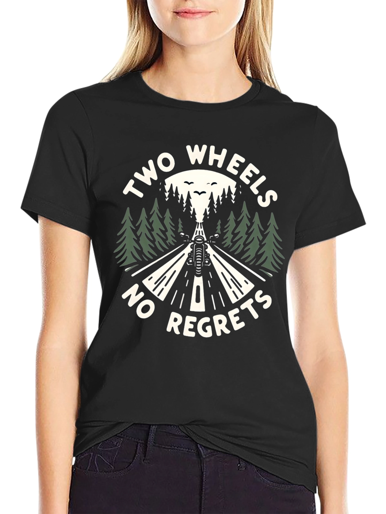 Two Wheels No Regrets Graphic T-Shirt