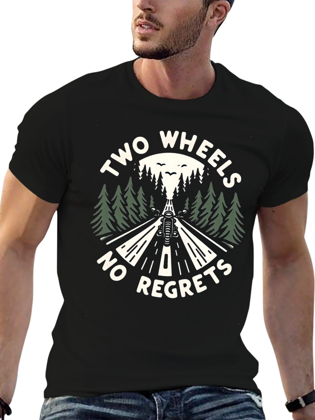 Two Wheels No Regrets Graphic T-Shirt