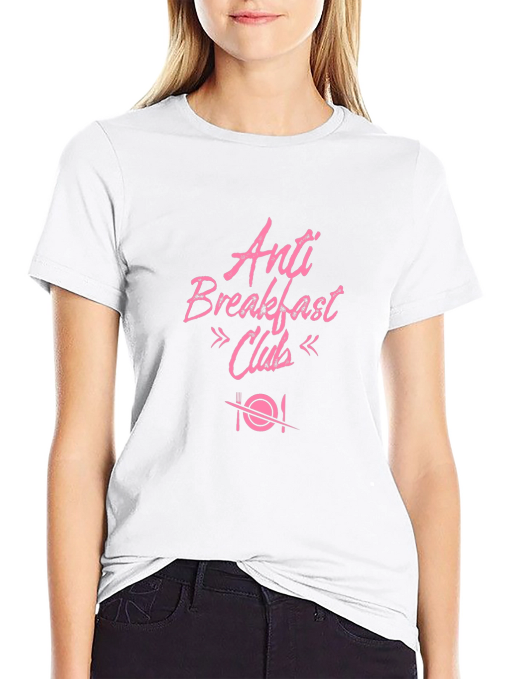 Anti Breakfast Club Graphic T-Shirt - Black Cotton Tee