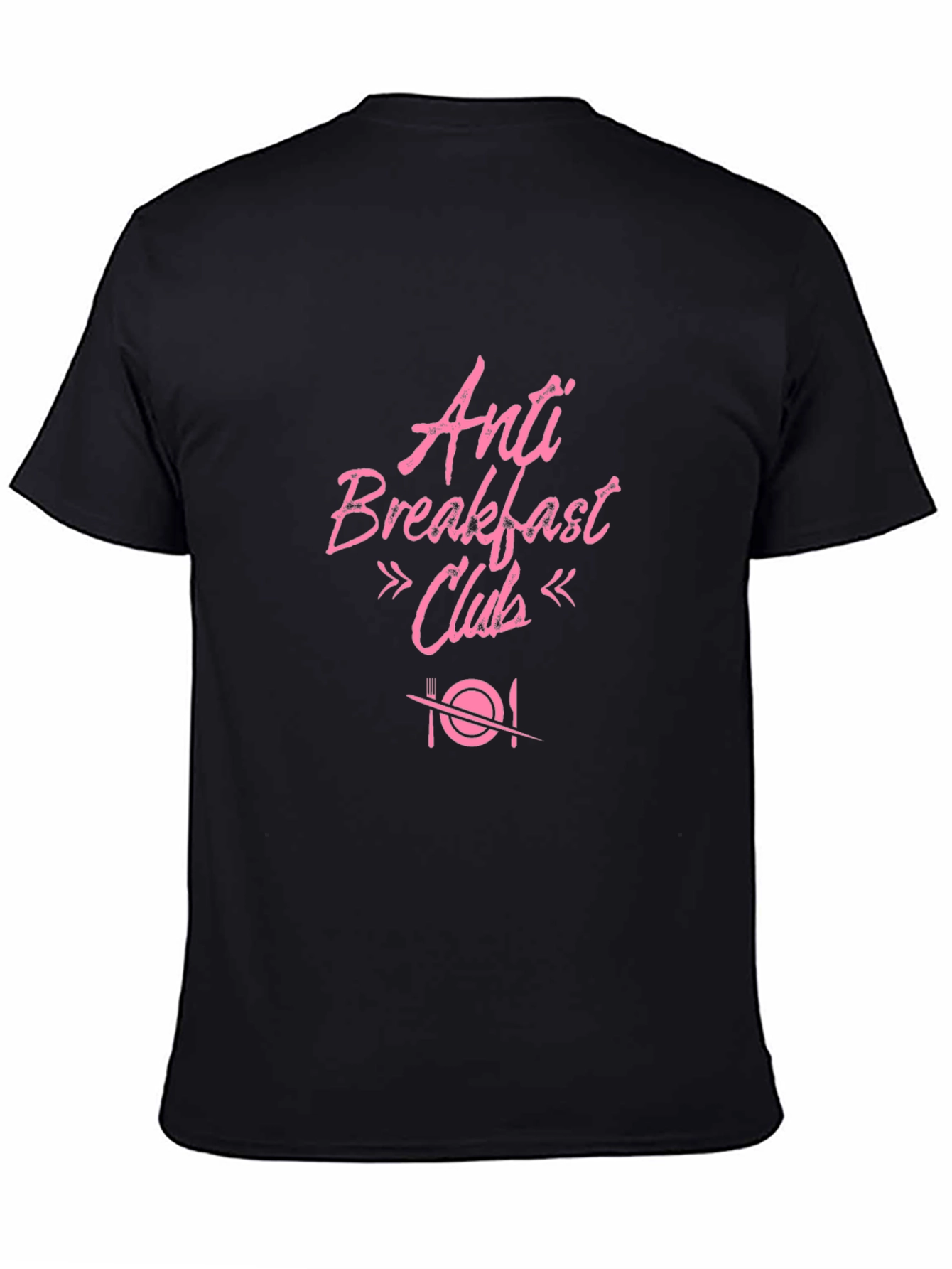 Anti Breakfast Club Graphic T-Shirt - Black Cotton Tee